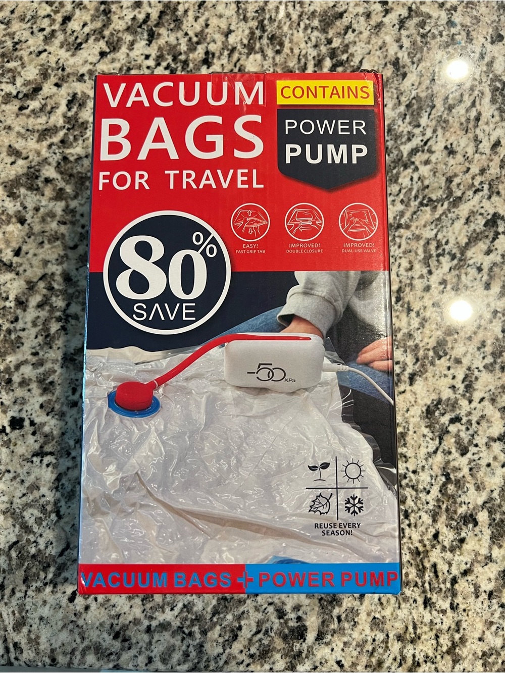 Vacuum Bags for Travel with Power Pump